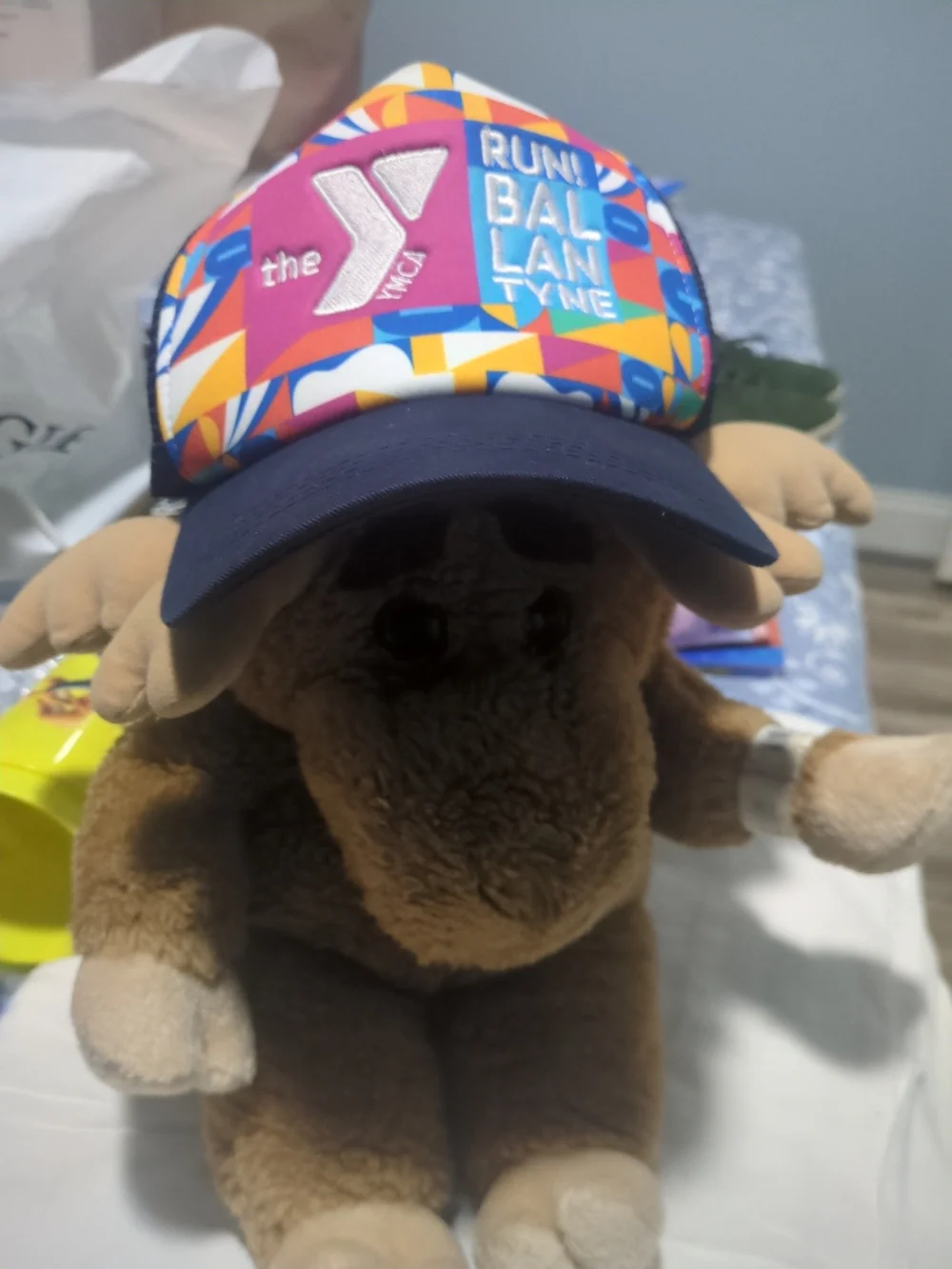 YMCA Colorblock Cap – Navy with Multicolor Front